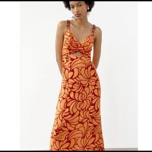 Zara twist front chain strap dress size S